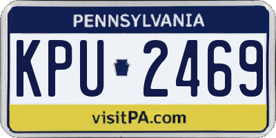 PA license plate KPU2469
