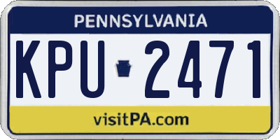 PA license plate KPU2471