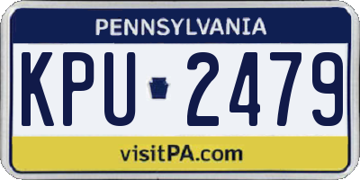 PA license plate KPU2479