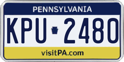 PA license plate KPU2480