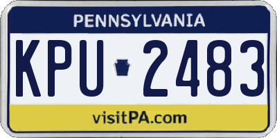 PA license plate KPU2483