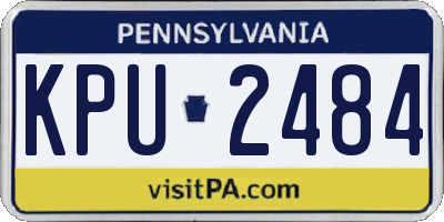 PA license plate KPU2484