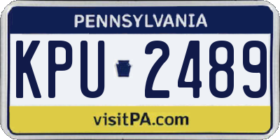 PA license plate KPU2489