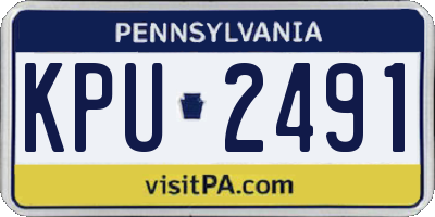 PA license plate KPU2491
