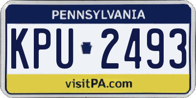 PA license plate KPU2493