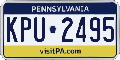 PA license plate KPU2495