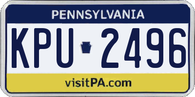 PA license plate KPU2496