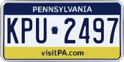PA license plate KPU2497