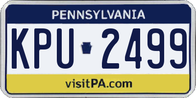 PA license plate KPU2499
