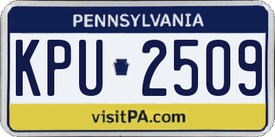 PA license plate KPU2509