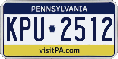 PA license plate KPU2512