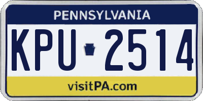 PA license plate KPU2514