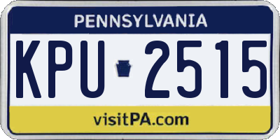 PA license plate KPU2515