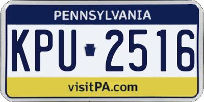 PA license plate KPU2516