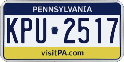 PA license plate KPU2517