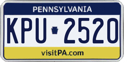 PA license plate KPU2520