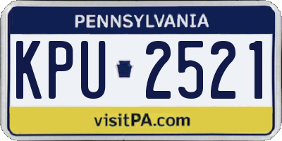 PA license plate KPU2521
