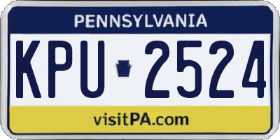 PA license plate KPU2524