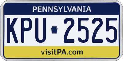 PA license plate KPU2525
