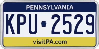 PA license plate KPU2529