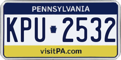 PA license plate KPU2532