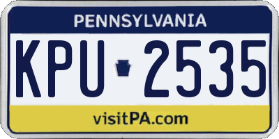 PA license plate KPU2535