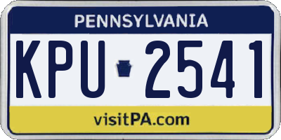PA license plate KPU2541