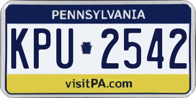 PA license plate KPU2542
