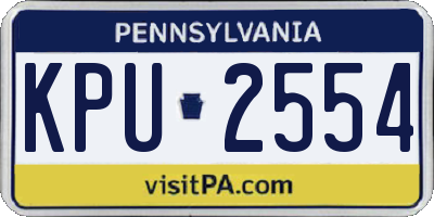 PA license plate KPU2554