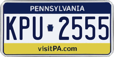 PA license plate KPU2555