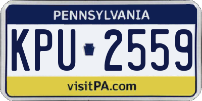 PA license plate KPU2559