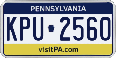 PA license plate KPU2560