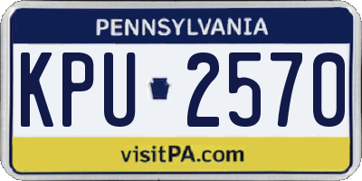 PA license plate KPU2570