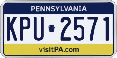 PA license plate KPU2571