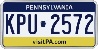 PA license plate KPU2572