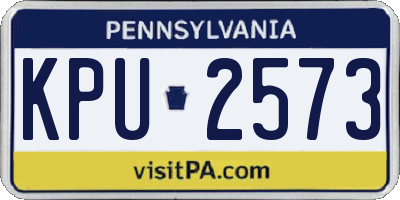 PA license plate KPU2573