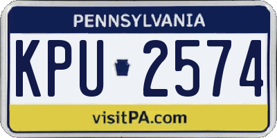 PA license plate KPU2574