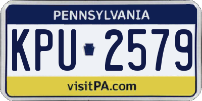 PA license plate KPU2579