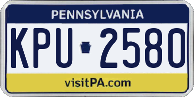 PA license plate KPU2580