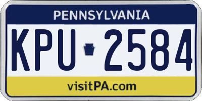 PA license plate KPU2584