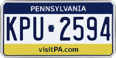 PA license plate KPU2594