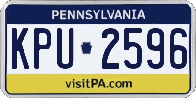 PA license plate KPU2596
