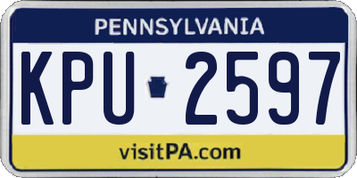 PA license plate KPU2597