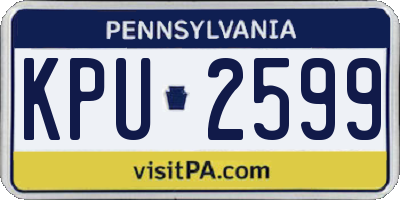 PA license plate KPU2599