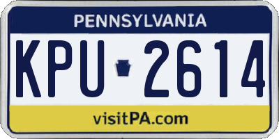PA license plate KPU2614