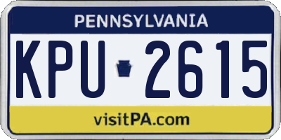 PA license plate KPU2615