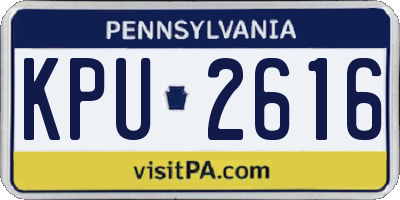 PA license plate KPU2616