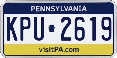 PA license plate KPU2619