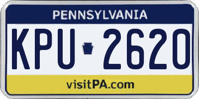 PA license plate KPU2620