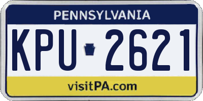 PA license plate KPU2621